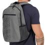 Imagem de Mochila Olympikus Basic Unissex Cinza E Preto Original Escolar Escola Colegial Colégio Menina Menino Feminino Masculino Durabilidade Resistente