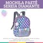 Imagem de Mochila Paetê Sereia Diamante de Feminina Juvenil Clio