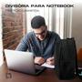 Imagem de Mochila Para Notebook Laptop Resistente All Black Impermeável Com Bolsos Laterais Trabalho Faculdade