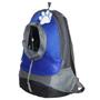 Imagem de Mochila Pet Para Passeio + Guia Retrátil 5m Automática Azul