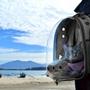 Imagem de Mochila Pet Para Transporte De Cães E Gatos Visão Panorâmica