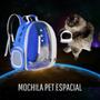 Imagem de Mochila Pet Visão Panorâmica Astronauta Cachorro Gato Cão Transporte Animais Estimação Bolsa Ventilada