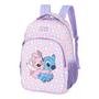 Imagem de Mochila Reforçada Costas Juvenil Lilo Stitch Angel Lilas