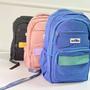 Imagem de Mochila reforçada escolar bolso frontal colorido alta qualidade