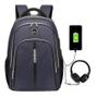Imagem de Mochila Resistente, Notebook 15.6  Saida Fone E Usb  1805