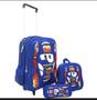 Imagem de Mochila rodinha 3D kit com lancheira e estojo