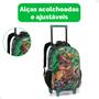 Imagem de Mochila Rodinha Silicone Lancheira Estojo Dinossauro Menino