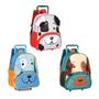 Imagem de Mochila Rodinhas Infantil Escolar 15" Cachorro Cinza - Clio