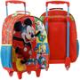 Imagem de Mochila Rodinhas Mickey Mouse Disney Bolsa Escolar Mala 14L