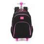 Imagem de Mochila Rodinhas Up4You Matelassê Preto/Rosa Luxcel