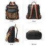 Imagem de Mochila Shrie Fashion Couro Feminina - Preta