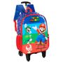 Imagem de Mochila Super Mario Bros Rodinhas Escolar Infantil Passeio Vermelho