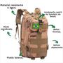 Imagem de Mochila Tática Militar Impermeável Reforçada 30l camping + patch do brasi varias cores escolha a sua