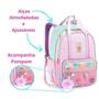 Imagem de Mochila Teen Costas Meninas Juvenil Pacthes Pompom Grande