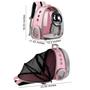 Imagem de Mochila Transparente Dobrável AJY para Pets - Rosa