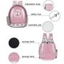 Imagem de Mochila Transparente Dobrável AJY para Pets - Rosa