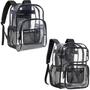 Imagem de Mochila transparente PACKISM Heavy Duty Transparent, pacote com 2 unidades, preta