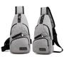 Imagem de Mochila Transversal Bag Unissex Com Entrada USB Sortida