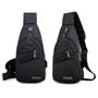 Imagem de Mochila Transversal Bag Unissex Com Entrada USB Sortida