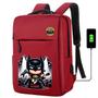 Imagem de Mochila USB Escolar Estampa Infantil Batman Notebooks, Trabalho Escola (Interface USB)