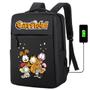 Imagem de Mochila USB Escolar Estampa Infantil Garfield Notebooks, Trabalho Escola (Interface USB)