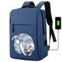 Imagem de Mochila USB Escolar Estampa Infantil Gato Notebooks, Trabalho Escola (Interface USB)