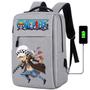 Imagem de Mochila USB Escolar Estampa Infantil One Peace Notebooks, Trabalho Escola (Interface USB)