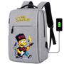 Imagem de Mochila USB Escolar Estampa Infantil Simpsons Notebooks, Trabalho Escola (Interface USB)