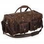 Imagem de Mochila VC Vintage Couture Leather Travel de 24 polegadas grande