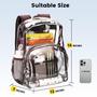 Imagem de Mochila Vorspack Clear PVC Transparente Heavy Duty Coffee