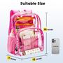 Imagem de Mochila Vorspack Transparente em PVC Rosa Resistente