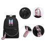 Imagem de Mochila Wokex BTS Cute USB Charging Waterproof Nylon