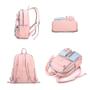 Imagem de Mochilas mochila de estudante roxa mochila escolar ou bolsa de trabalho com compartimento grande
