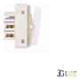 Imagem de Módulo 2 Interruptor Simples Dc-1100/134 Branco Duplo Novara