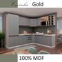 Imagem de Módulo Armário Aéreo 68x60 2 Portas 100% MDF Cozinha Modulada Gold Robel Fendi/Cinza