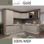 Imagem de Módulo Armário Aéreo 88x77 Canto Obliquo 100% MDF Cozinha Modulada Gold Robel Hanover/Fendi