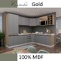 Imagem de Módulo Armário Aéreo 88x80 2 Portas 100% MDF Cozinha Modulada Gold Robel Hanover/Cinza