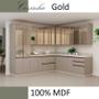 Imagem de Módulo Armário Aéreo Canto Reto Esquerdo 68x100 Vidro Reflecta Cozinha Modulada Robel Fendi/Reflecta
