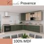 Imagem de Módulo Armário Aéreo Canto Reto Esquerdo 68x100 Vidro Reflecta Cozinha Modulada Robel Fendi/Reflecta