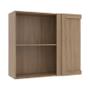 Imagem de Módulo Armário Aéreo Canto Reto Esquerdo 88x100 100% MDF Cozinha Modulada Provence Robel Hanover/Fendi