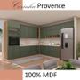 Imagem de Módulo Balcao 60cm 2 Portas Com Pés 100% MDF Cozinha Modulada Provence Robel Hanover/Salvia