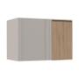 Imagem de Módulo Balcao De Canto Reto 100cm Direito 100% MDF Cozinha Modulada Gold Robel Fendi/Hanover