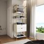 Imagem de Modulo Closet Industrial Com Gaveta Ferro Dourado Branco