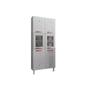 Imagem de Módulo Cozinha Telasul Mirage New Paneleiro c/ 6 Portas (2 c/Vidro) Branco