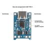 Imagem de Módulo de Carregamento de Bateria de Lítio TP4056 1A 5V - 20 Peças - com Interface USB Tipo-C e Proteção