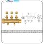 Imagem de Módulo de Distribuição Aberto 3 Saídas PEX DN16x3/4" Amanco