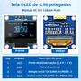 Imagem de Módulo De Exibição OLED De 128x64 Pixels Tela I2C SSD1306 De 0,96 Polegadas Para Arduino Raspberry