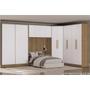 Imagem de Módulo de Quarto Casal Closet de Canto Oblíquo Adapt N531 c/ 2 Portas Nogueira/Macadamia - Kappesberg