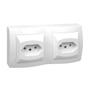 Imagem de Módulo Dupla Tomada Simples10A2P+T Branco 675062 Legrand Sistema X