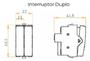 Módulo Interruptor Duplo Mini Tecla Simples Sleek Margirius Branco Imagem de Módulo Interruptor Duplo Mini Tecla Simples Sleek Margirius Branco